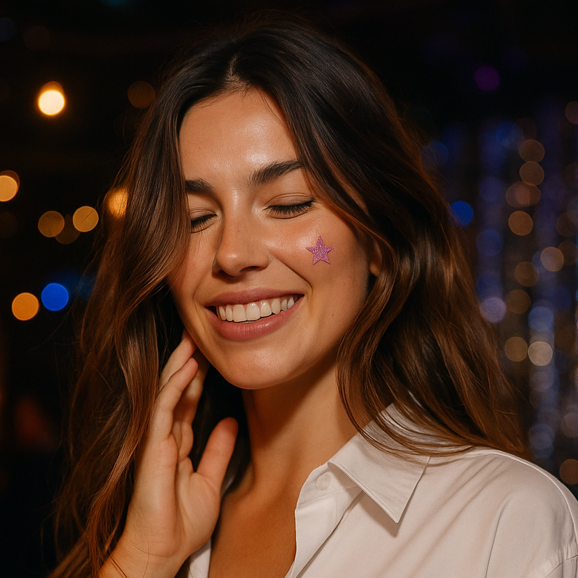 Patchs Mhoonelight - Étoiles Roses.