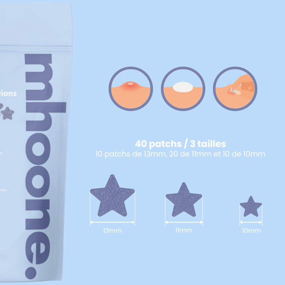 Patchs Mhoonelight - Étoiles bleues.