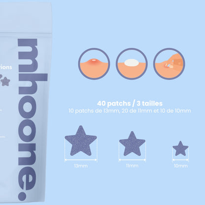 Patchs Mhoonelight - Étoiles bleues.